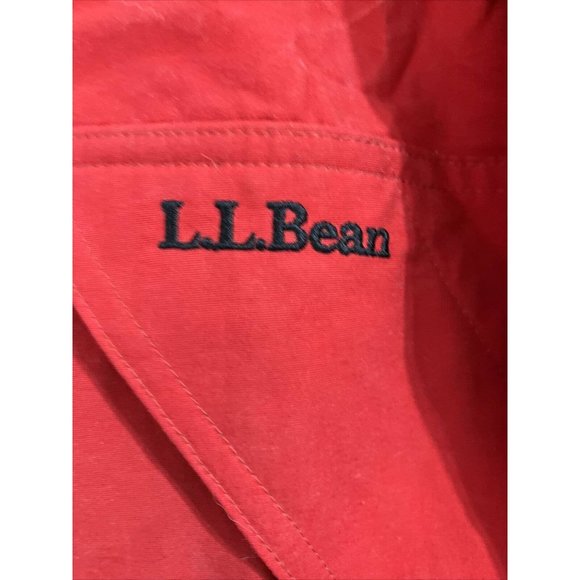 LL Bean Coat Mens Large Parka Coat Hidden Hoodie Black Red Outdoor Adult OP928 - Picture 2 of 10
